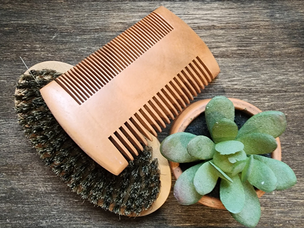 Beard Brush & Comb Set